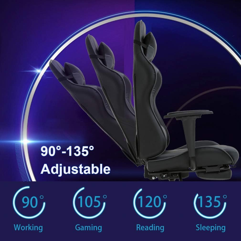 High Back Ergonomic Office Chair With Lumbar Support Grey