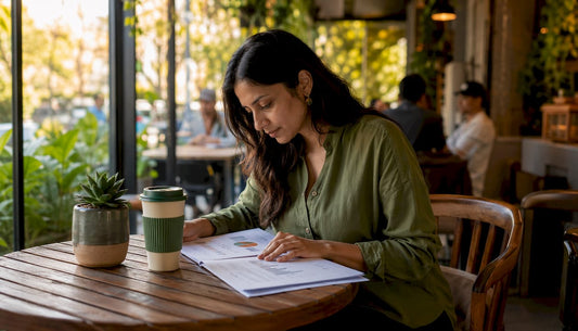 Woman desk worker with poor posture in office