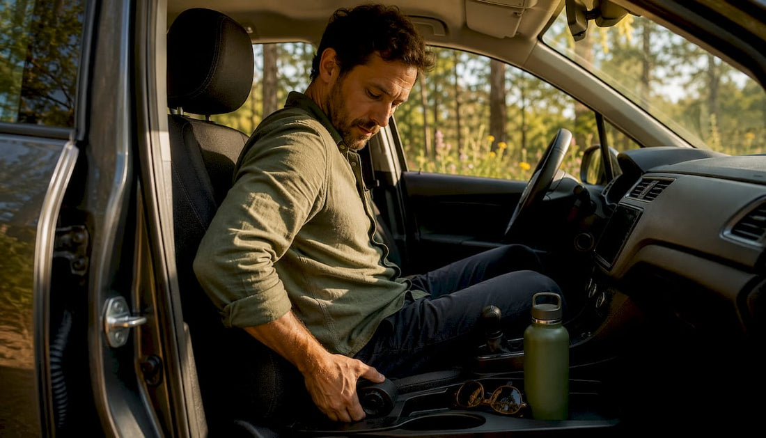 Driver adjusting ergonomic car seat controls